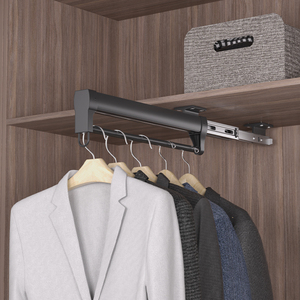 衣柜挂衣杆顶装抽拉式挂衣杆纵向衣柜内伸缩衣架衣通杆竖向横挂
