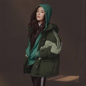 adidas阿迪达斯三叶草杨幂同款外套冬季棉衣男户外运动保暖棉服女