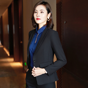 黑色西装外套女秋冬职业装经理工作服西服套装面试正装办公室工装