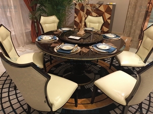 图兰朵家具 新美式餐桌椅轻奢餐桌椅欧式餐桌椅实木餐桌椅AL-5013