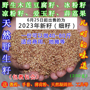 野生新木莲籽送凝固剂冰木莲豆腐冻250克手搓凉粉籽薜荔籽冰粉籽