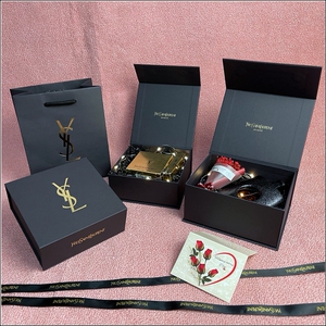新款ysl/圣罗兰口红礼盒气垫盒子空盒包装盒香水礼盒袋子纸袋手袋