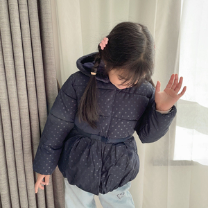 2-6岁女童棉服冬装外套2023新款深色棉服女孩冬季棉袄厚衣服女童