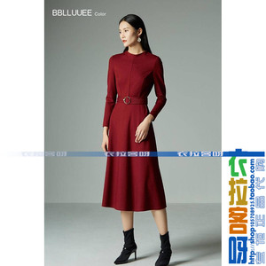 bblluuee粉蓝衣橱女装专柜正品国内代购2020年冬款连衣裙905l253