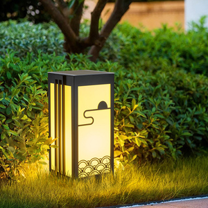 太阳能户外新中式草坪灯别墅花园室外墙庭院灯防水现代简约草地灯