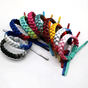 网红同款鞋带渐变色手链 小狮子同款时尚编织彩色手绳男女通用