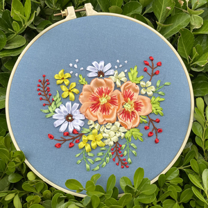 学生手工刺绣自绣diy材料包简单易绣初学丝带绣新款立体绣小件