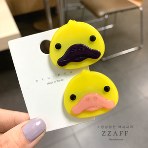 小黄鸭头饰发夹抖音