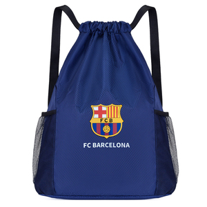 束口袋双肩包运动健身包巴萨足球包抽绳包定制印logo篮球包背包