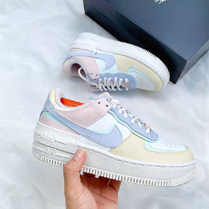nike耐克air force 1马卡龙冰淇淋af1球鞋板鞋女子粉紫ci0919-106