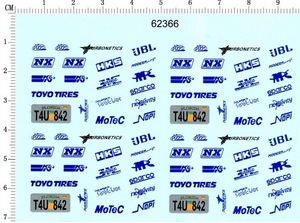 1/24 R34 HKS JBLl 侧门贴拉花模型改装水贴纸