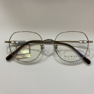 HUMARS汉玛仕眼镜架钛镜框8592 C4色号浅金色
