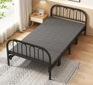 折叠床单人家用午睡午休陪护床结实耐用双人款简易便携铁床硬板床