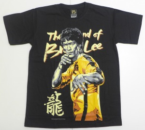 brucelee 黄衣李小龙 功夫巨星 漫画风人物短袖t恤 t-shirt
