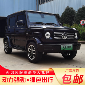 宝岛新款电动四轮车成人接送代步车吉普越野锂电电动汽车油电两用