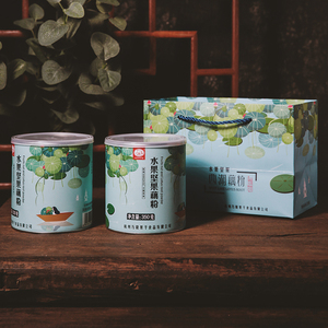 万隆果干食品杭州特产万事隆西湖藕粉水果坚果藕粉羹350克 买2送1