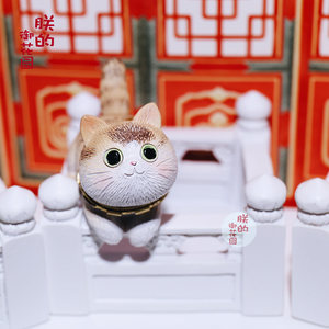 故宫趴趴猫摆件神武门小猫可爱桌面创意迷你摆件家居装饰节日礼物