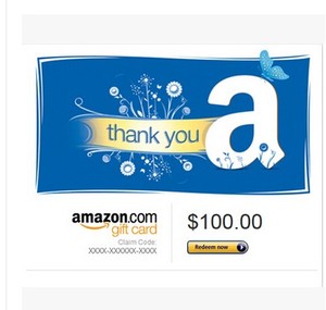 美国亚马逊 美亚礼品卡购物卡amazon gift card100美元美金礼品券