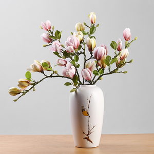 如一花开 高端仿真花玉兰插花假花花束家居客厅餐桌装饰干花绢花