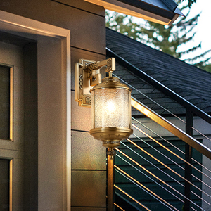 麦朵 全铜大门门柱壁灯 户外壁灯新中式壁灯酒店别墅庭院铜灯灯具