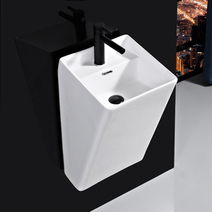 挂墙式洗脸盆陶瓷洗手盆一体小户型壁挂式洗手池卫生间悬挂式水池