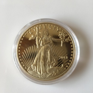 美国50元1盎司1：1镀金样币2011圣高登斯UNC