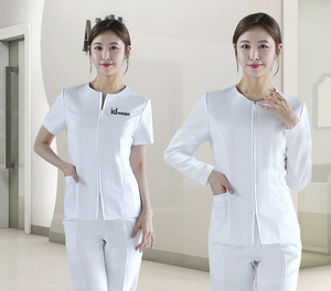 韩版整形医院护理师工作服护士服白色套装spa养生馆美容院工作服