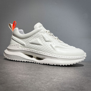 阿玛尼男士厚底增高阿甘鞋男透气真皮运动休闲小白鞋夏季老爹鞋男