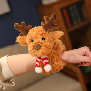 麋鹿啪啪圈圣诞节礼物平安夜拍拍玩偶驯鹿公仔娃娃毛绒玩具生日