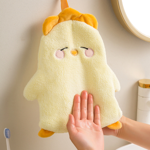 可爱擦手巾挂式儿童洗手巾珊瑚绒毛巾超强吸水速干双层加厚手抹布
