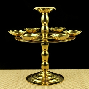 纯铜七星灯道教七星莲花油灯座续命灯酥油灯苏油灯祭祀神明灯家用