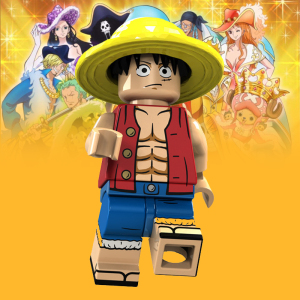 兼容乐高漫画海贼王xp058路飞第三方儿童益智拼装人仔积木玩具