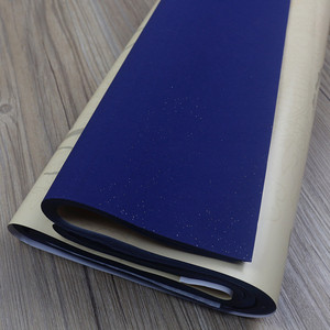 四尺加厚蓝色宣纸珠光云母万年蓝白墨金墨创作专用瓷青蓝藏蓝宣纸