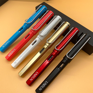 UNISUN开拓者钢笔3支装送36支墨囊小学生练字书法钢笔尖吸墨器