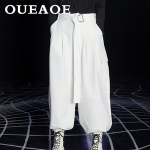 欧e专柜正品女装2022春装新款时尚束脚工装灯笼裤系腰带休闲裤子