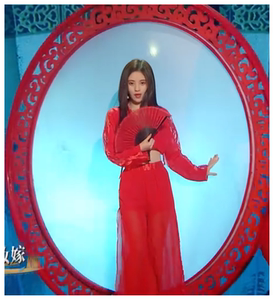鞠婧祎同款红昭愿舞蹈服芒种女现代舞服汉服古典扇子演出服中国风