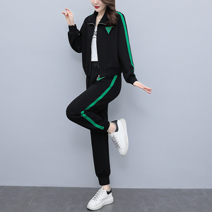 休闲时尚套装女早春2022新款大码成套搭配女装卫衣运动服装两件套