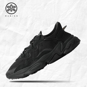阿迪达斯三叶草ozweego男女黑武士纯黑复古运动休闲老爹鞋ee6999
