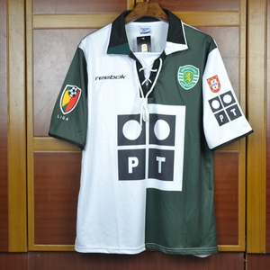 01-03赛季里斯本竞技c罗28号罗纳尔多小罗客场复古经典长袖球衣