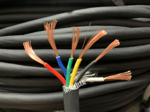 进口6芯0.5平方电缆线 全铜柔软RVV耐油高柔设备线控制线