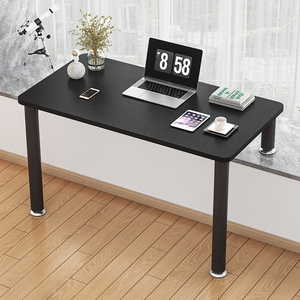 飘窗延伸电脑桌家用长短腿窗台实木书桌卧室床边高低脚定制长条桌