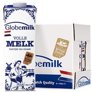 荷兰进口荷高(Globemilk) 3.6%乳蛋白全脂牛奶1L*6/箱 2箱包邮