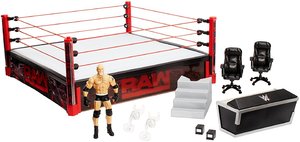 美泰mattel wwe摔角摔跤手人偶 高博加大擂台现货1250