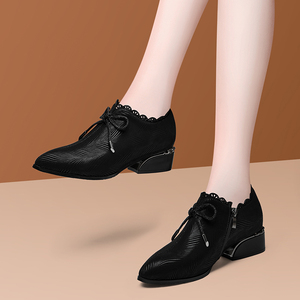 盾狐京东女鞋创美诗飞鸵深口单鞋秋季新款2020年秋冬百搭粗跟软底