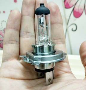 摩托车踏板车h4三爪大灯泡远近光灯泡飞利浦h4前大灯泡12v35w55w