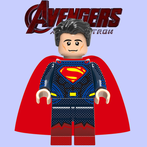 兼容乐高积木人仔正义联盟超级英雄超人superman模型儿童玩具人偶