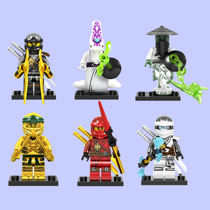 2020新品兼容乐高幻影忍者人仔积木绝版稀有黄金忍者派梭杨大师