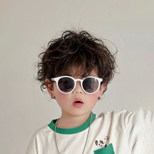 儿童假发男宝羊毛卷可爱帅气短卷发透气修脸卷毛日常拍照整顶发套