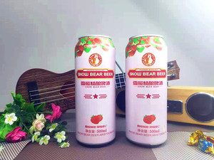 雪熊啤酒雪熊精酿草莓多c500ml*12罐 黑龙江省包邮