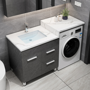 阳台洗衣机洗手盆一体柜落地洗漱台浴室柜组合高低洗衣柜洗脸盆槽
